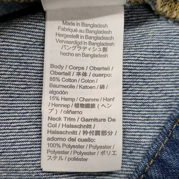 Crewcuts J. Crew Girls' Denim Chore Jacket Sherpa Trim Large 10/11 Barn Jacket - Picture 8 of 12